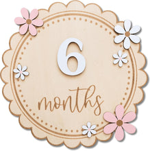 Cargar imagen en el visor de la galería, Kit de Cumplemes 1–12 Meses – Letreros Doble Cara para Fotos de Bebé