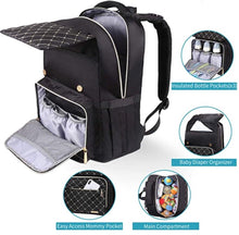 Cargar imagen en el visor de la galería, Pañalera Black Diamond + Cambiador - Nana Banana 3000