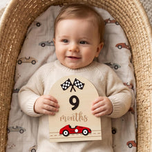 Cargar imagen en el visor de la galería, Kit de Cumplemes 1–12 Meses – Letreros Doble Cara para Fotos de Bebé
